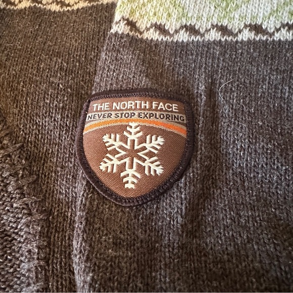 The North Face Never Stop Exploring Grey Fair Isle Sweater Wool Blend Women's M - Picture 10 of 14